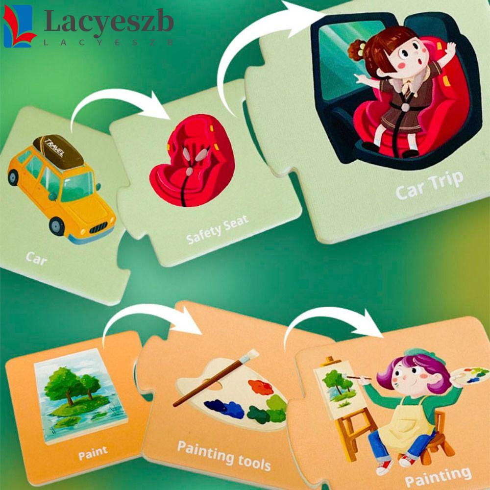 Lacyeszb จิ๊กซอว์ไม้ จับคู่ตัวเลข จับคู่สี ของเล่นเสริมการเรียนรู้ สําหรับเด็กก่อนวัยเรียน