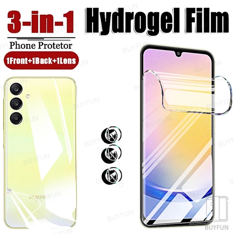 3in1 Screen Protector For Samsung Galaxy S24 ultra S23 FE A35 A25 A15 A55 5G 4G Front Back Soft Hydr
