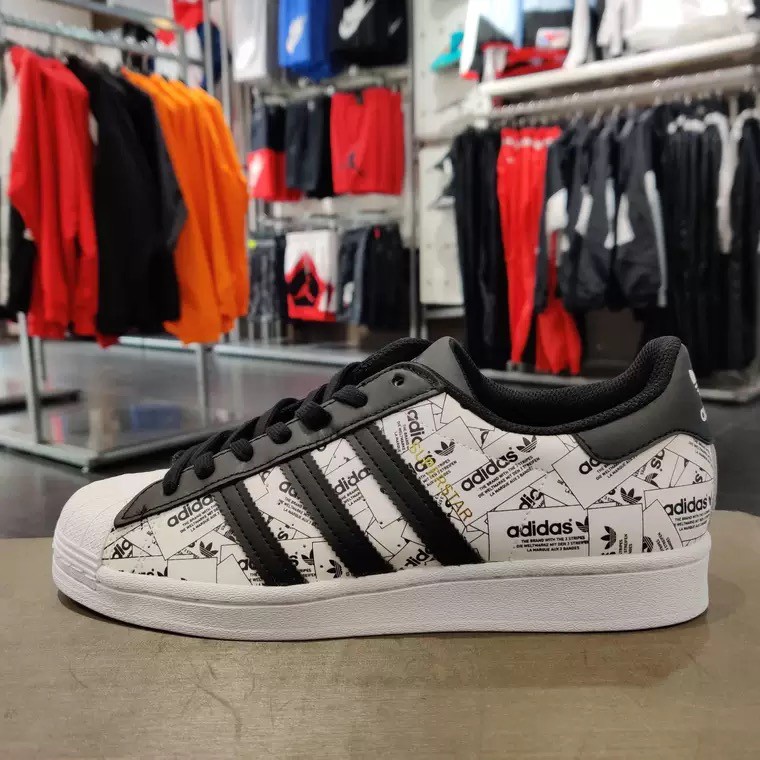 Adidas Superstar รองเท้าผ้าใบทรงคลาสสิกสำหรับบุรุษและสตรี FV2819 รองเท้าสเก็ตสําหรับผู้ชายรองเท้ากี