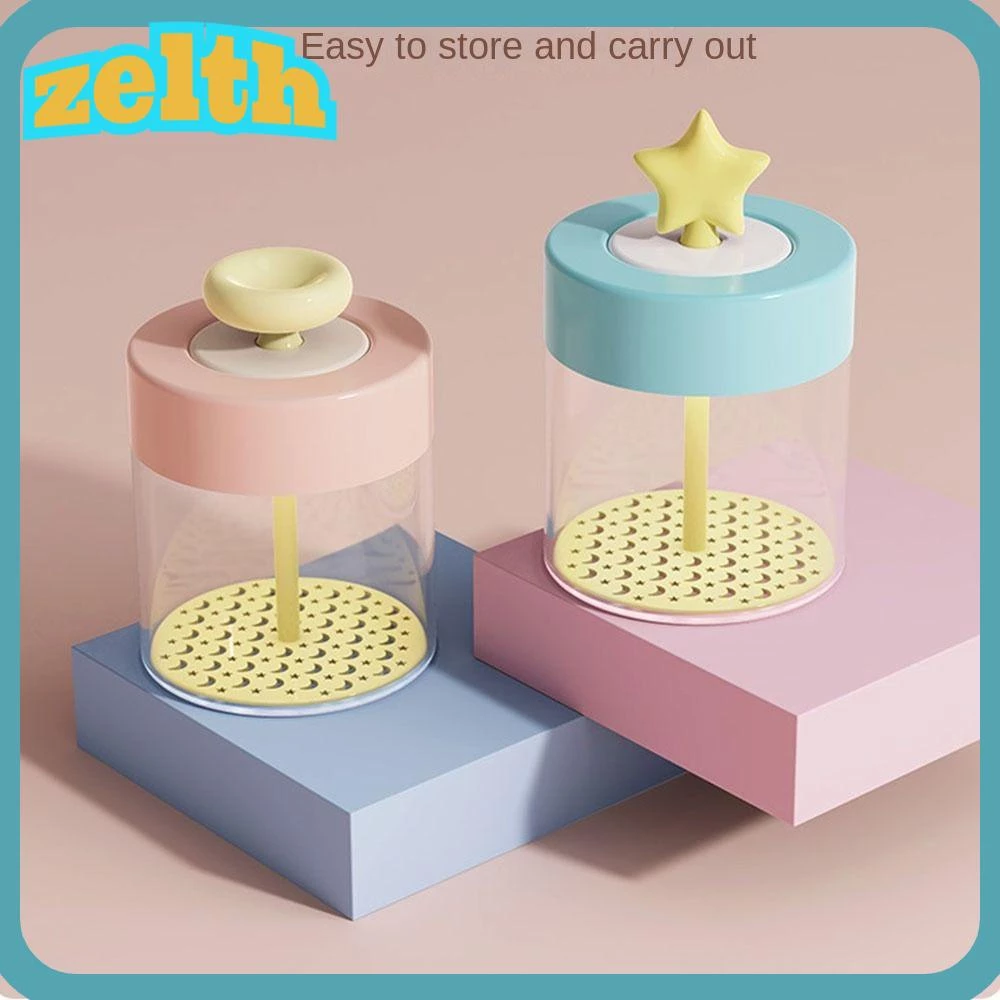 Zelth เครื่องทําโฟม แบบพกพา ดาว ทําความสะอาดผิวหน้า ขวดตีฟอง แชมพู พลาสติก น่ารัก ถ้วยบับเบิ้ล