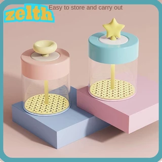 Zelth เครื่องทําโฟม แบบพกพา ดาว ทําความสะอาดผิวหน้า ขวดตีฟอง แชมพู พลาสติก น่ารัก ถ้วยบับเบิ้ล