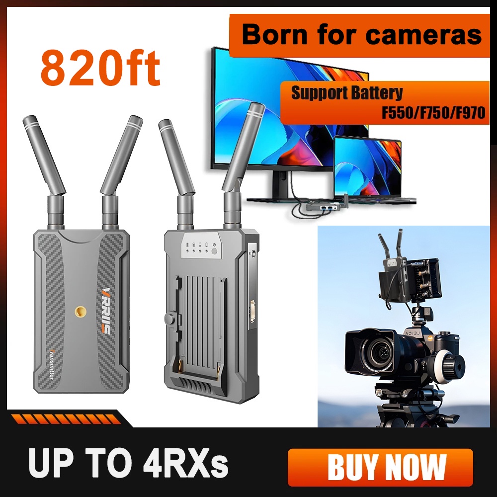 200 เมตร 250 เมตรระบบส่งสัญญาณไร้สาย HDMI Extender เครื่องส่งสัญญาณวิดีโอสําหรับ YoloBox Pro สตรีมมิ