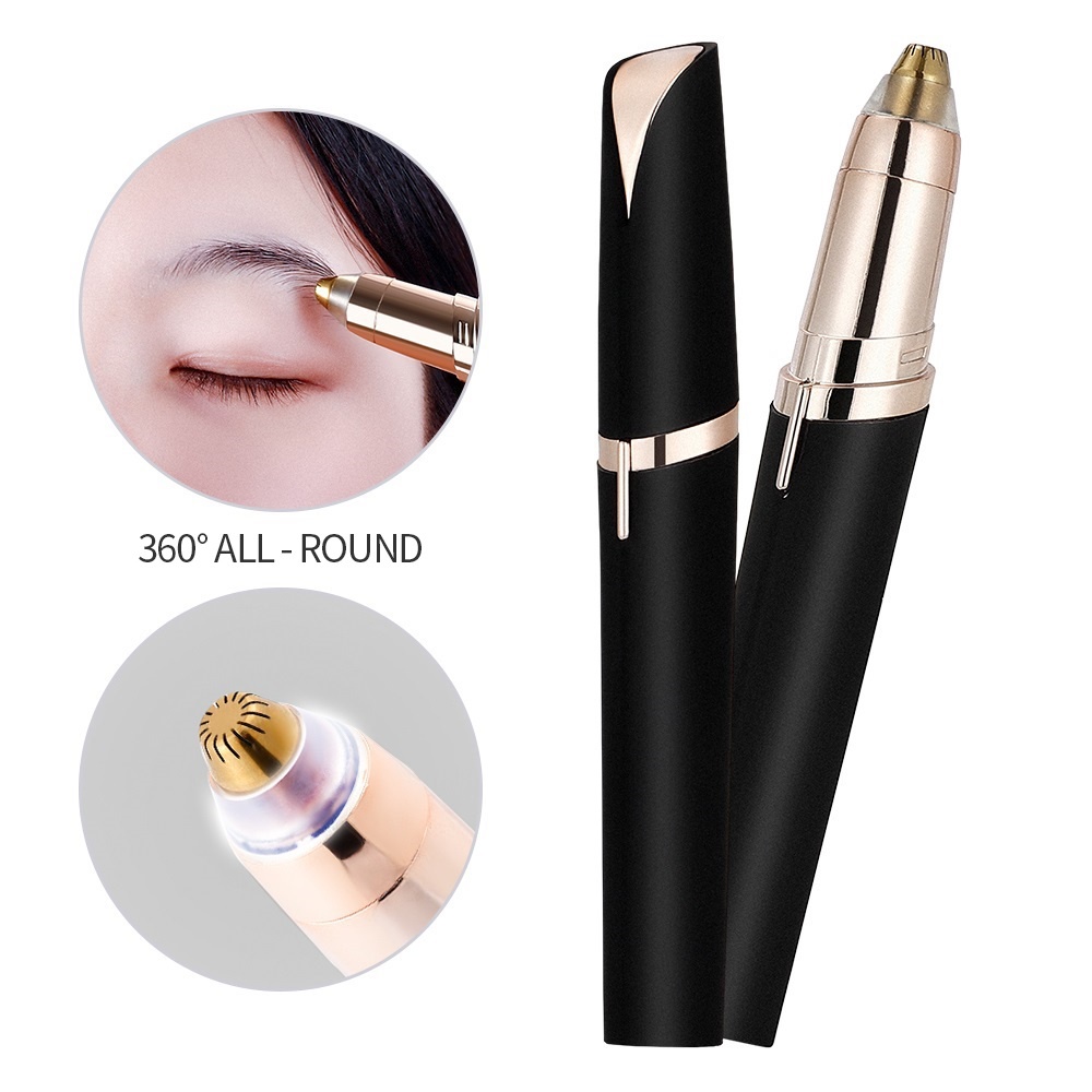 Foreverlily 360° Led Lighted Electric Brows Trimmer Expoliator ลบ Redundant Face Eyebrow Hair Remover เครื ่ องโกนหนวดคิ ้ วมีดโกนไม ่ เจ ็ บปวด Expoliates