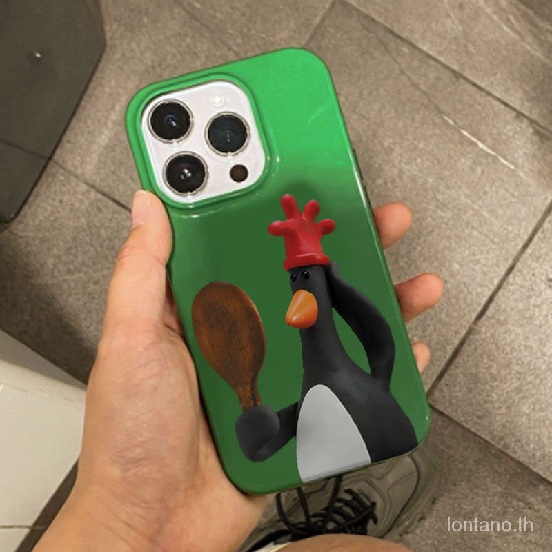 เคสโทรศัพท์มือถือแบบแข็ง กันกระแทก ลายเพนกวิน แนวสตรีท สีวาว สําหรับ Iphone 14promax 13promax 12promax 11promax 11pro xsmaxs