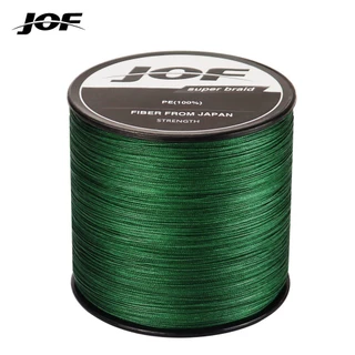 Jof 4 เส้น 300 ม. 500 ม. 1000 ม. สายเบ็ดตกปลาโมโนฟิลาเมนต์ถัก สีเขียว 8 ปอนด์ - 80 ปอนด์ ผลิตในประเทศจีน