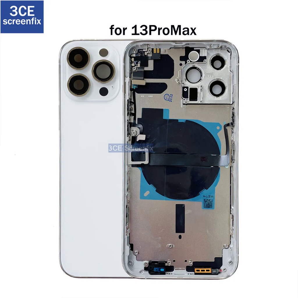 Oem ฝาครอบกระจกด้านหลัง สําหรับ iPhone 13 Mini 13 Pro Max พร้อมกรอบกลาง และถาดซิม NFC ด้านข้าง