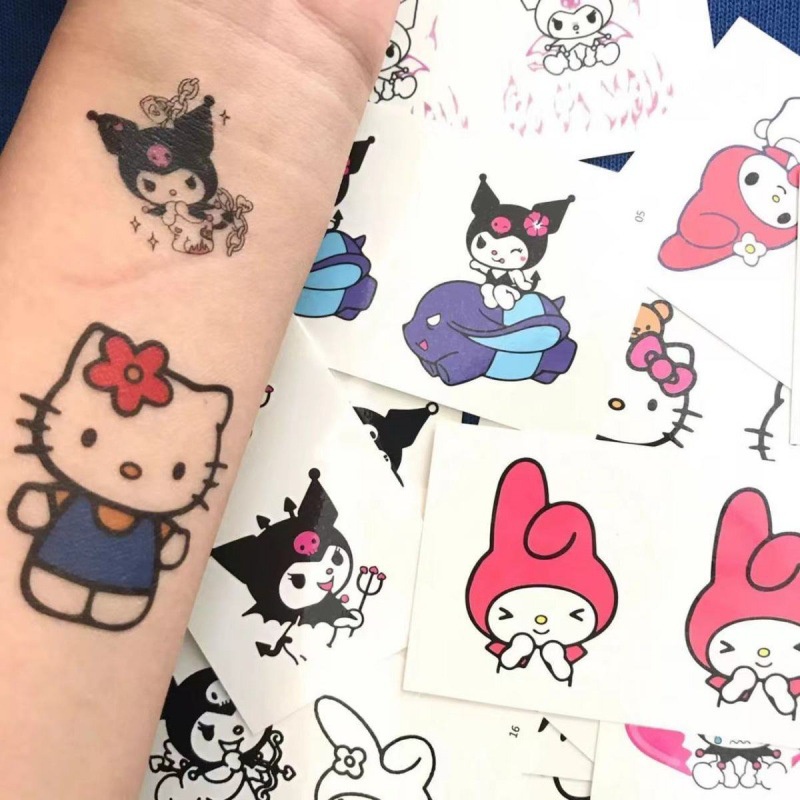 30 ชิ้น/แพ็คการ์ตูน Kuromis Kitty สติ๊กเกอร์รอยสักสําหรับเด็ก Kuromi Water Transfer พิมพ์สติกเกอร์สําหรับของเล่นเด็ก - รูปที่ 3