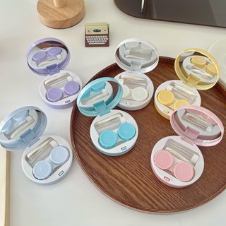 COD-ในไทย💖กล่องคอนแทคเลนส์ ลายการ์ตูนน่ารัก แบบพกพา พร้อมกระ…