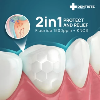 Dentiste' Ultra Sensitive 100 g. ยาสีฟันลดเสียวฟัน อ่อนโยน ฟลูออไรด์ 1500PPM ลมหายใจหอมสดชื่น สุขภาพช่องปากดี ลดฟันผุ