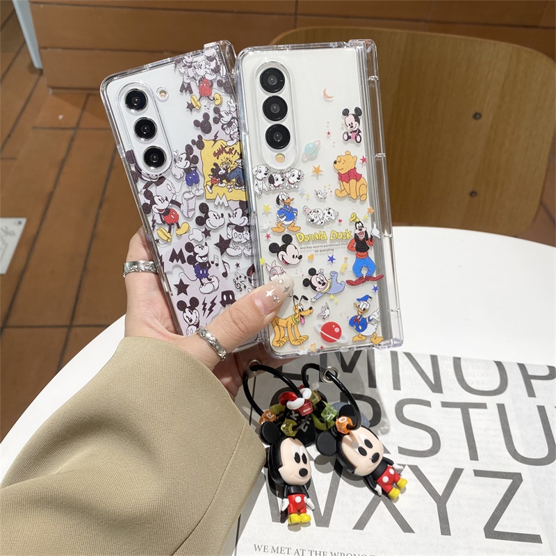 เคสโทรศัพท์มือถือ PC แข็ง กันกระแทก ลายการ์ตูนมิกกี้เมาส์น่ารัก สําหรับ Samsung galaxy z Fold 5 galaxy z Fold4Fold3