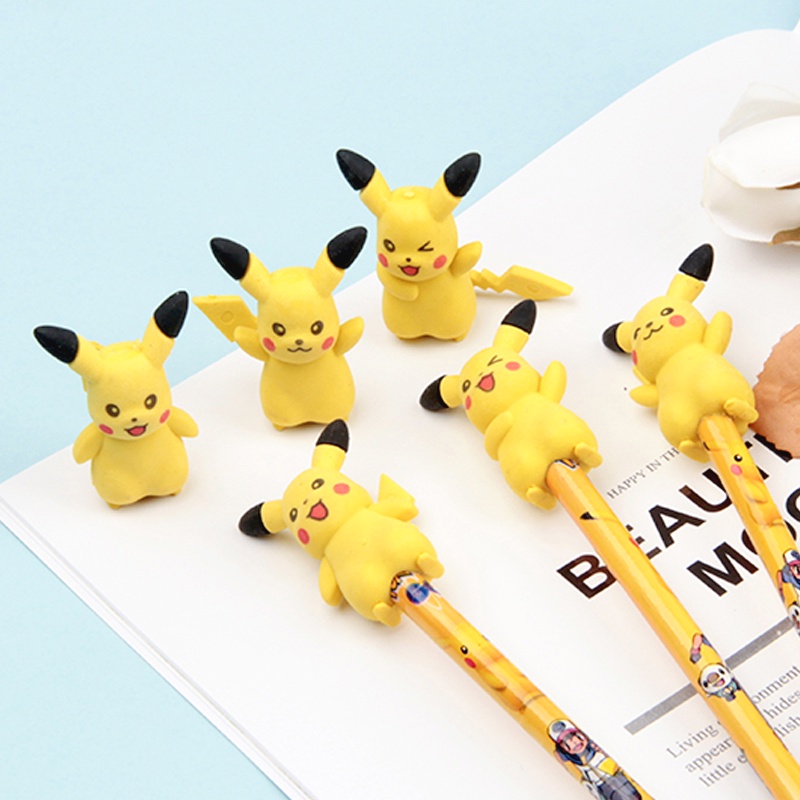 20/10/5 ชิ้น อะนิเมะ Pokemon Pikachu ยางลบ การ์ตูนน่ารัก ดินสอ ยาง สร้างสรรค์ เครื่องเขียน โรงเรียน สํานักงาน อุปกรณ์