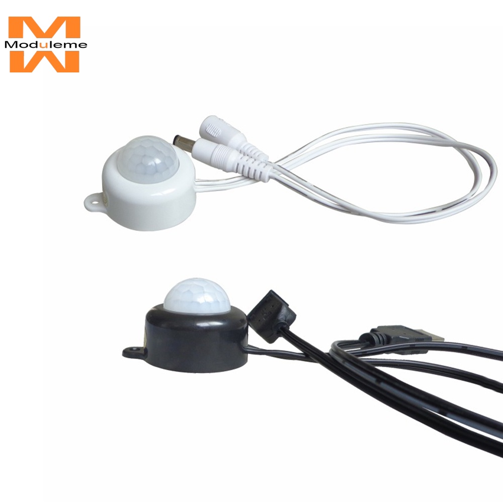 สวิตช์เซนเซอร์ตรวจจับการเคลื่อนไหว 5V 24V 5A PIR พร้อมสายเคเบิลคัปเปลอร์ สําหรับสายไฟ LED