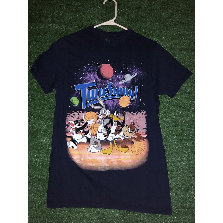 Space Jam T-shirt Looney Tunes Bugs กระต่าย Daffy Duck TAZ ภาพยนตร์ยุค 90