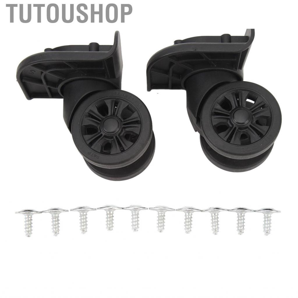 Tutoushop Luggage Suitcase Wheel Caster  Low Noise Replacement Wheels 2Pcs Durable Lightweight for Maintenance