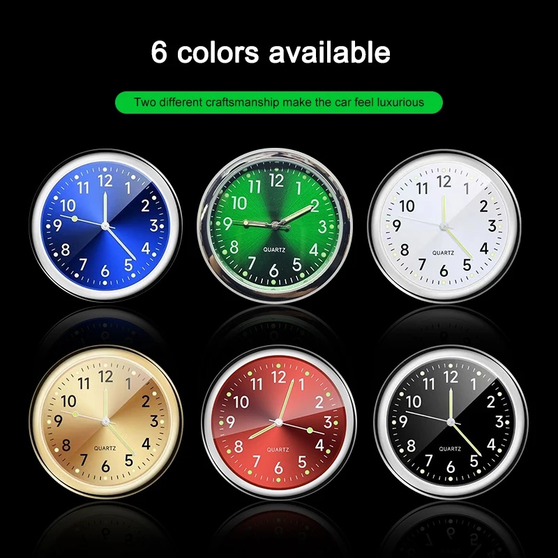 นาฬิกาควอตซ์เรืองแสง ขนาดเล็ก มีกาวในตัว ติดปุ่มกดแบตเตอรี่ สําหรับรถยนต์ - รูปที่ 7