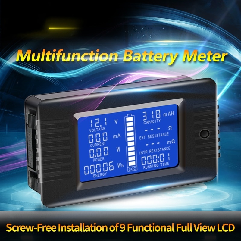 PZEM-013 0-200V PZEM-015 DC 10A 100A 200A 300A โวลต์มิเตอร์แอมป์มิเตอร์เครื่องทดสอบแบตเตอรี่รถยนต์ M
