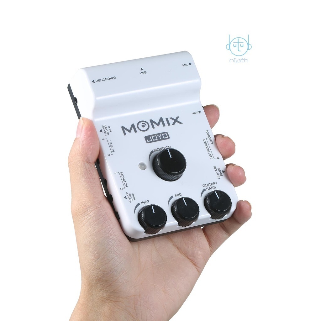 Joyo เครื่องดนตรี MOMIX มิกเซอร์ USB แบบพกพา สําหรับอินเตอร์เฟซ สมาร์ทโฟน พีซี