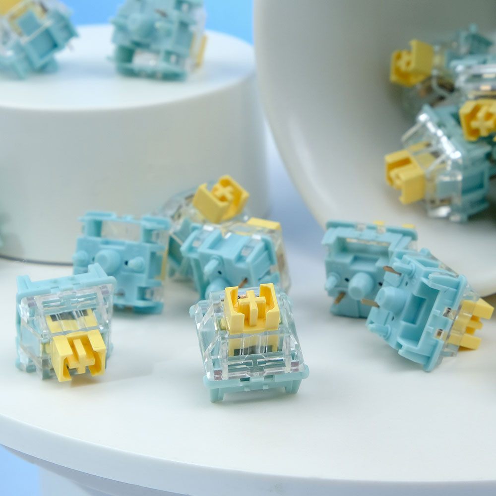 Haimu เกลือทะเลสวิทช์ 10PCS Linear Tactile 5pin โรงงาน Prelubed Customed Hot Swappable สําหรับคีย์บอร์ดแบบกลไกเงียบและเสียงไฮไฟ 55g