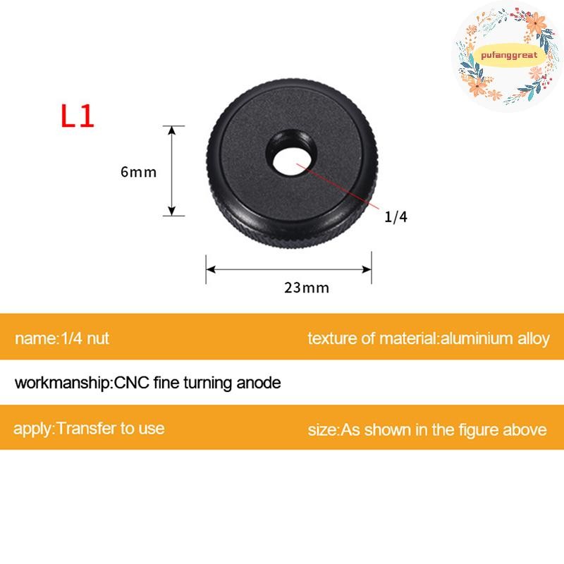 Pufanggreat สกรูกล้อง 1/4 3/8 5/8 นิ้ว Nut อุปกรณ์เสริมการถ่ายภาพ Hot Shoe Seat Lock Knob Flash Stand Mount Adapter สําหรับ Dslr ขาตั้งกล้อง Selfie Stick TH - รูปที่ 6