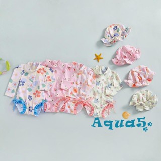 อุ๊ย-เด็กสาวผื่นยามชุดว่ายน้ําดอกไม้/เชลล์พิมพ์แขนยาวม็อกคอช…