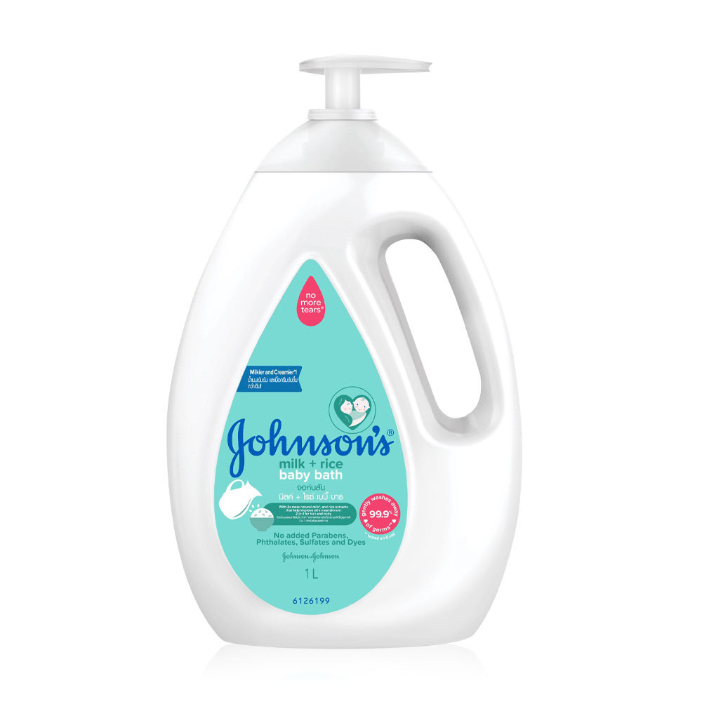 Johnson's Baby Milk+Rice Baby Bath 1000ml จอห์นสัน ผลิตภัณฑ์ทำความสะอาดผิวลูกน้อย.