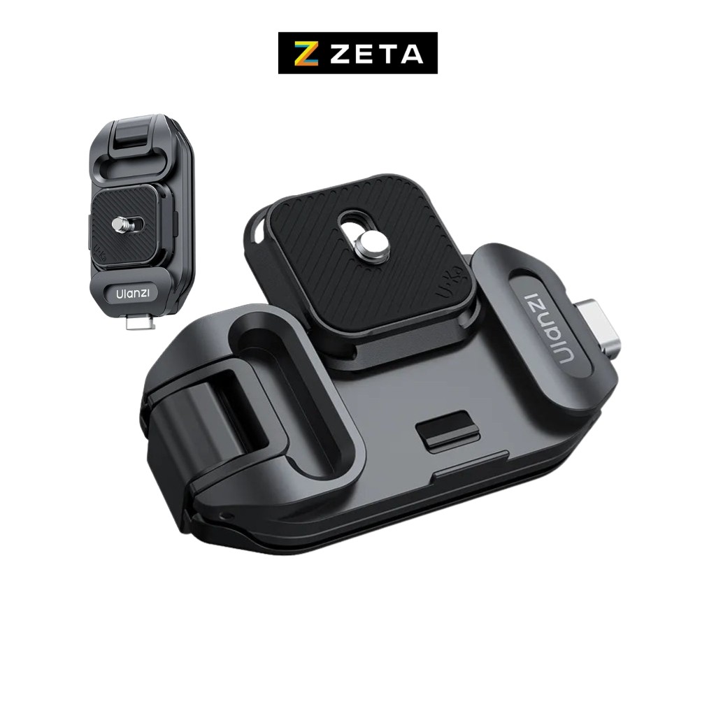 Ulanzi UKA07 UKA Quick-Release Kit เพลทปลดเร็วกล้อง หนีบสายสะพายกระเป๋า สายเข็มขัด รับน้ำหนัก 20 กก.