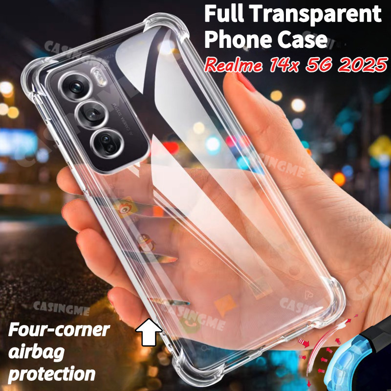 สําหรับrealme 14x5G 2025 ถุงลมนิรภัยโปร่งใสปลอกสําหรับRealme 14x 5G Realme14 14Realme Realme14x 14 +
