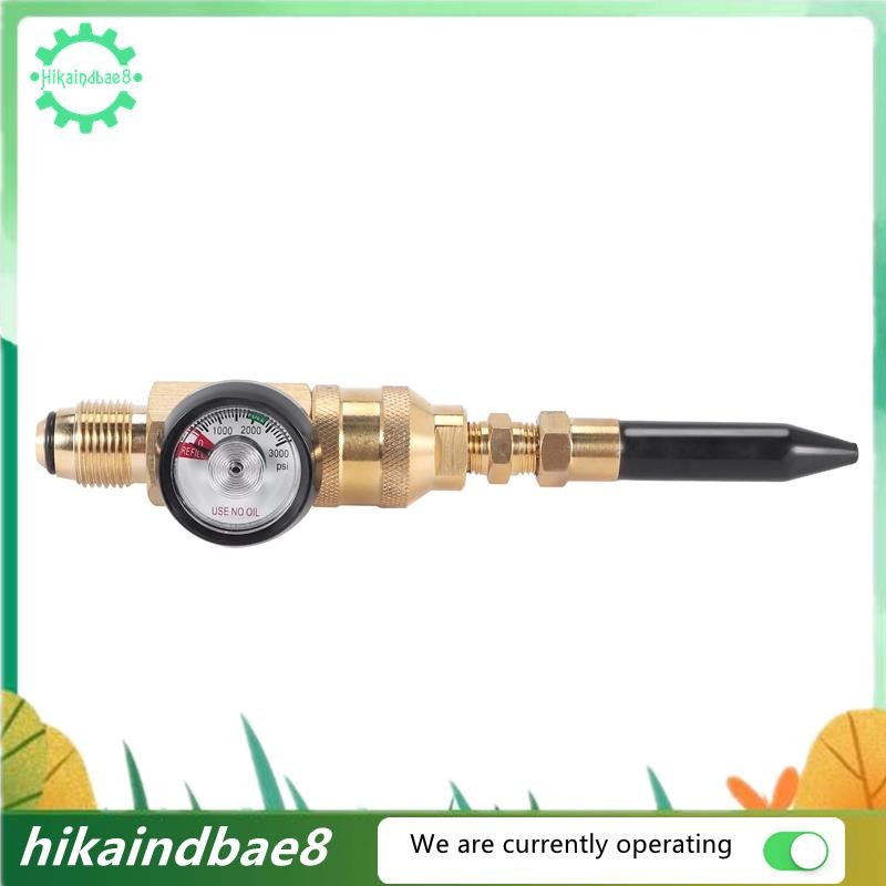 [hIkAi] Helium Tank Latex บอลลูน Inflator Regulator พร้อมมาตรวัดสําหรับ G5/8 วาล์วถัง