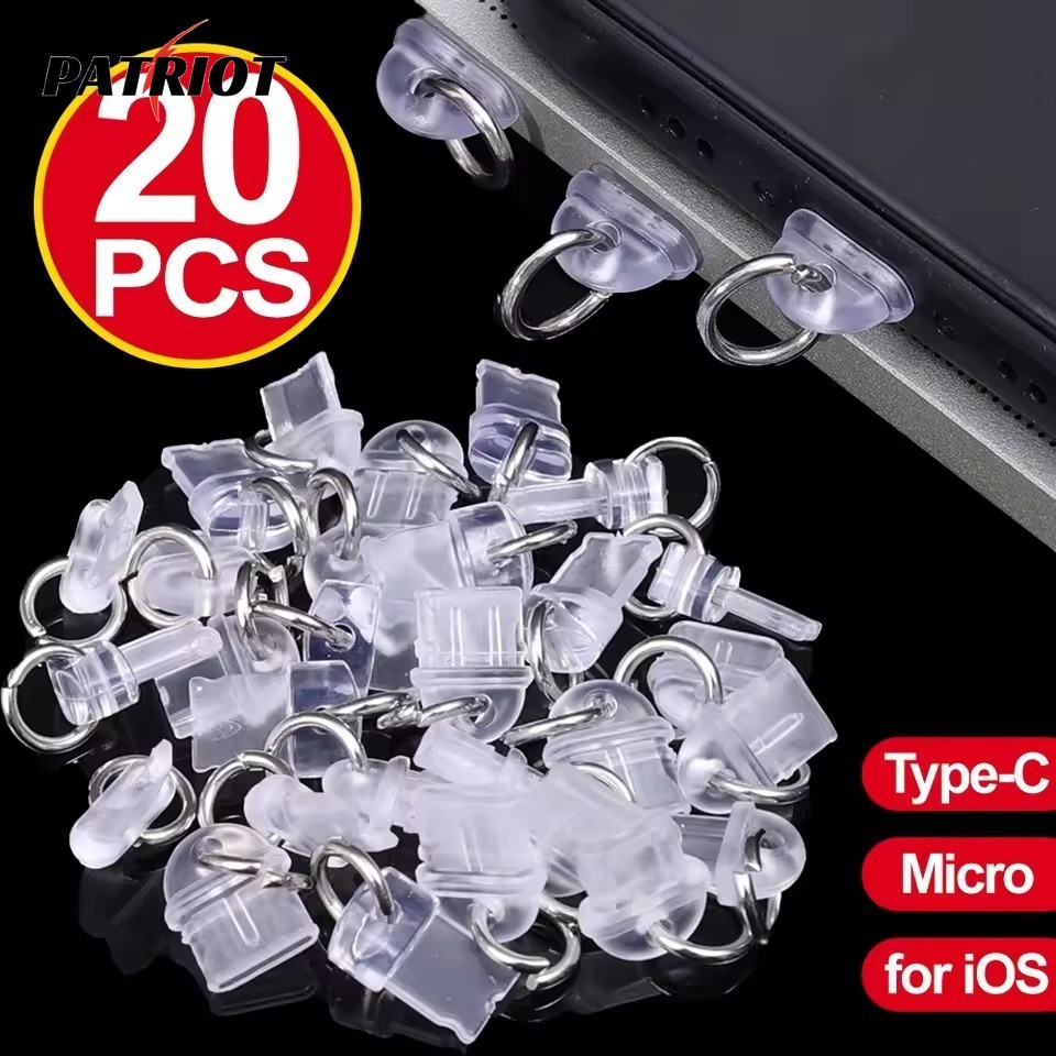 5/10/20pcs สําหรับ Type-C Micro-USB iOS - กันน้ําโทรศัพท์ Stopper ฝาครอบป้องกัน-พอร์ตชาร์จโทรศัพท์ปลั๊ก Caps - โปร่งใส DIY โทรศัพท์จี้ปลั๊ก - ปลั๊กป้องกันฝุ่น