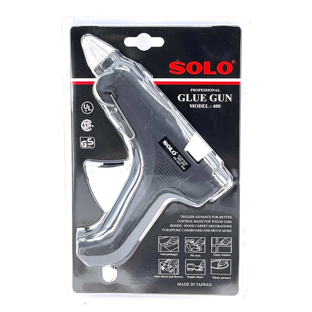SOLO โซโล แท้100% ปืนยิงกาวร้อน 40W รุ่น NO.400 ปืนกาวแท่ง แถมกาวร้อน 2 แท่ง