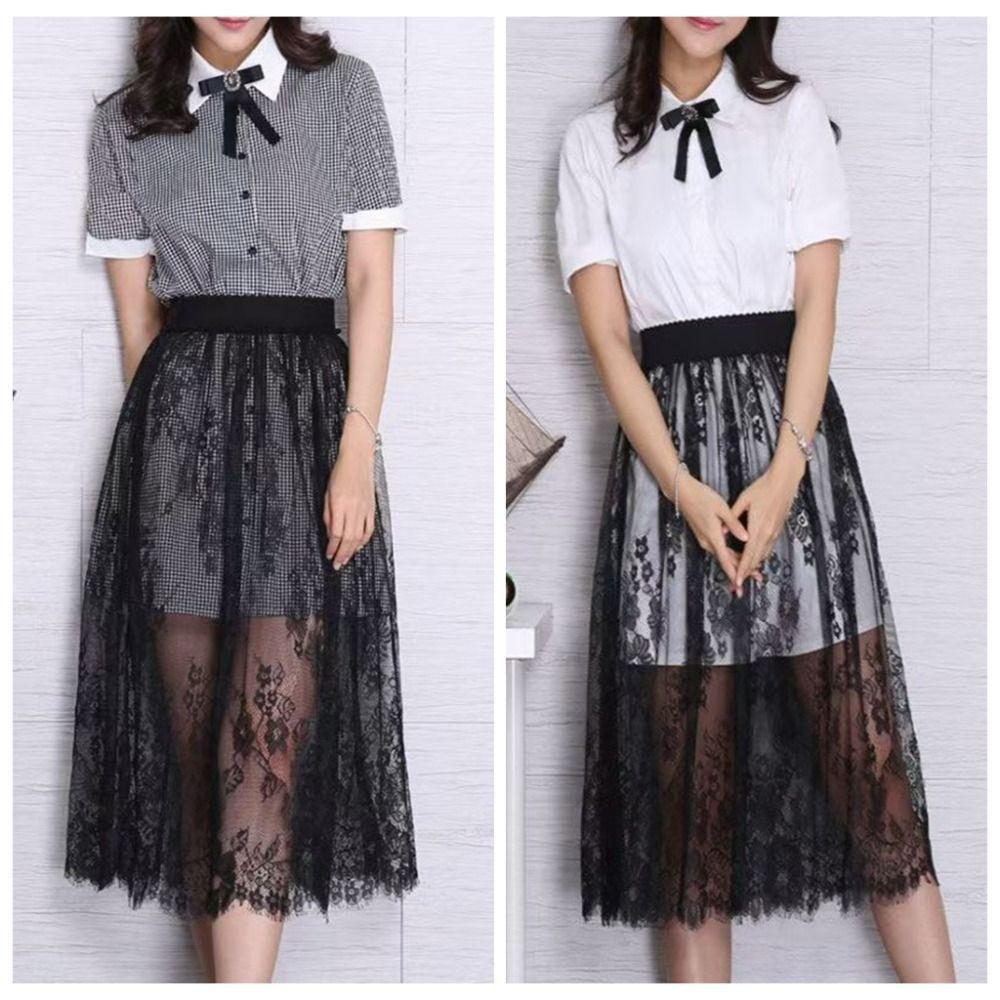 Twinkle1 ลูกไม้ Underkirt Slips, Anti-glare 75 ซม.ความปลอดภัยกระโปรง Petticoat, หวานเอวสูงหลวม Cheongsam ซับ Petticoat ผู้หญิงฤดูใบไม้ผลิ - รูปที่ 3