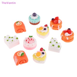 Thevantin ของเล่นเค้กจําลอง ขนาดเล็ก สําหรับตกแต่งบ้านตุ๊กตา 5 ชิ้น