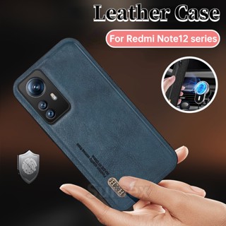 เคสโทรศัพท์มือถือหนังนิ่ม กันกระแทก ทนทาน มีแม่เหล็กติดรถยนต์ สําหรับ Redmi Note12S Note12 Pro 2023 4G hp Redmy Not 12S Turbo Note 12 Pro+ Plus 5G