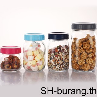 【Buran】ฝาขวดโหลพลาสติก แบบเกลียว 1/2 สําหรับใส่น้ําผลไม้ น้ําผลไม้ น้ําตาล ในตู้เย็น 16 ชิ้น