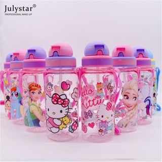 JULYSTAR 350 / 500ml เด็กฟางกาต้มน้ำถ้วยกาต้มน้ำกีฬาฤดูร้อนสร้างสรรค์เด็กอนุบาลนักเรียนโรงเรียนประถมศึกษาถ้วยพลาสติก