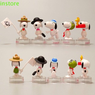 Instore ตุ๊กตาฟิกเกอร์ Snoopy Snoopy ของเล่น ของขวัญ เครื่องประดับ 5 ชิ้น ต่อชุด