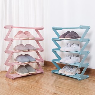 Spot second issue# patent simple 5-layer assembled shoe rack Z-type fabric dustproof assembled shoe rack home storage shoe rack manufacturer 8cc