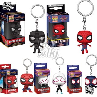 &lt;Available&gt; พวงกุญแจฟิกเกอร์ PVC รูป Marvel Avengers Spider-Man Gwen Funko POP สําหรับเก็บสะสม 1 ชิ้น