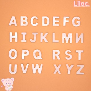 Lilac ลูกปัด ลายตัวอักษร A-Z 10 มม. สีขาว สําหรับสร้อยคอ 26 ชิ้น