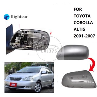 Flightcar ฝาครอบกระจกมองหลังรถยนต์ ไม่มีไฟ ด้านเดียว สําหรับ Toyota COROLLA ALTIS 2001 2002 2003 2004 2005 2006 2007 1 ชิ้น