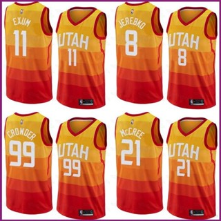 เสื้อกีฬาบาสเก็ตบอล ลาย NP2 NBA Jersey Utah Jazz Exum Jerebko McCree Crowder PN2 สไตล์คลาสสิก