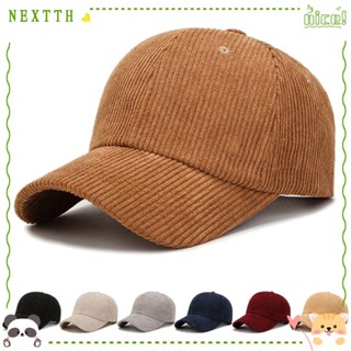 Nextth หมวกเบสบอล ผ้าลูกฟูก แฟชั่นฤดูใบไม้ผลิ ฤดูใบไม้ร่วง สําหรับผู้หญิง ผู้ชาย