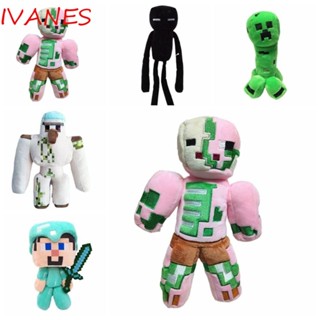 Ivanes ตุ๊กตานุ่ม รูปการ์ตูนซอมบี้ Iron Golem Enderman My World สีชมพู