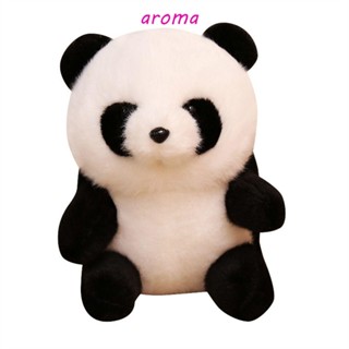 Aroma ตุ๊กตาหมีแพนด้าจําลอง ทรงกลม น่ารัก ขนาด 18 ซม. 26 ซม. ของขวัญวันเกิด สําหรับเด็ก