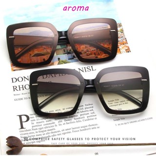 Aroma แว่นตากันแดด กรอบโลหะ ทรงสี่เหลี่ยม พิมพ์ลายเสือดาว สีเทา สีดํา สไตล์เกาหลี หรูหรา แฟชั่นสําหรับผู้หญิง