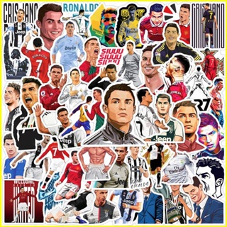 Yb3 สติกเกอร์ ลายฟุตบอล Cristiano Ronaldo กันน้ํา สําหรับติดตกแต่งโน้ตบุ๊ก สเก็ตบอร์ด BY3 50 ชิ้น ต่อชุด