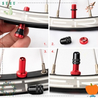 Suhu วาล์วอลูมิเนียมอัลลอยด์ CNC สําหรับ SchraderA V 2 ชิ้น|จุกนมยางอโนไดซ์ Presta Valve