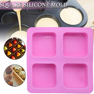 4 Cavity Chocolate Molds Silicone Square Molds Reusable Non Stick Silicone Trays