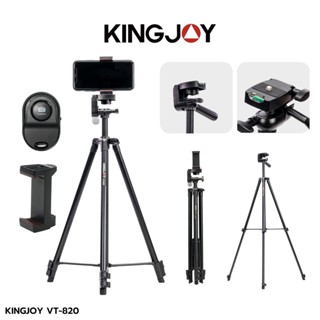 Kingjoy VT-820 Tripod For Camera ขาตั้งกล้อง ขาตั้งมือถือ คุณภาพสูง หมุนแพนได้ 360 องศา ขนาดพกพาสะดวก