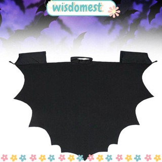 Wisdomest เสื้อคลุมปีกค้างคาว สีดํา พร็อพคอสเพลย์ฮาโลวีน สําหรับปาร์ตี้ฮาโลวีน